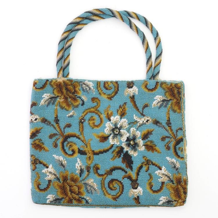 Bild 1 zu Objekt, Handbag with a floral pattern, 2nd half of the 19th century, 159D 749