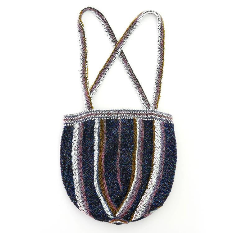 Hauptbild zu Objekt, Handtasche mit Streifen, um 1920, 159D 895