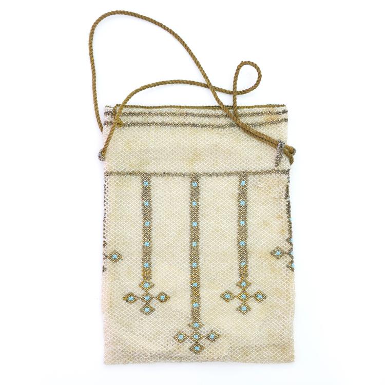 Hauptbild zu Objekt, Pouch with crosses, c. 1900, 159D 834