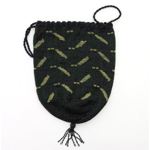 Art Deco pouch with geometric pattern, c. 1920