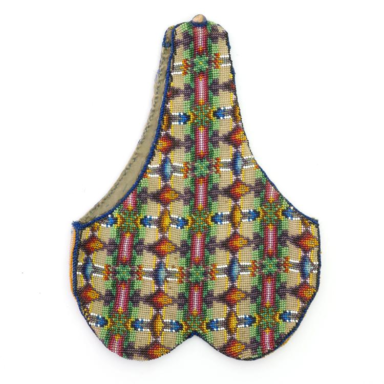Bild 1 zu Objekt, Handgelenktasche mit Rose und Muster, 2. H&auml;lfte 19. Jh., 159D 756