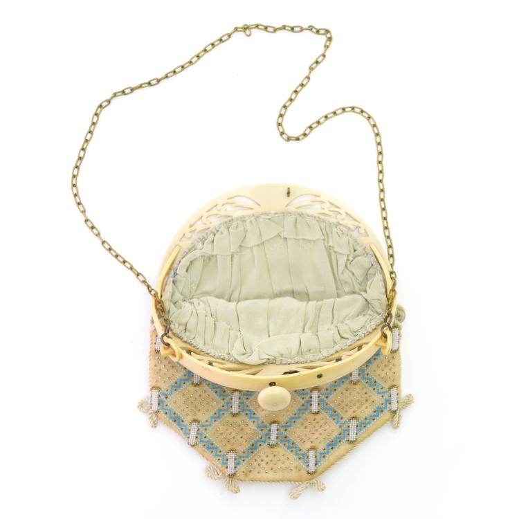 Bild 1 zu Objekt, Bag with geometric pattern, c. 1920, 159D 884