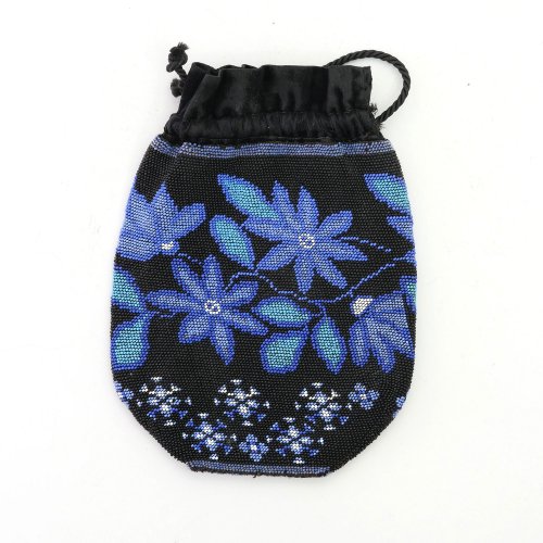 Pouch with stylized flowers, c. 1900