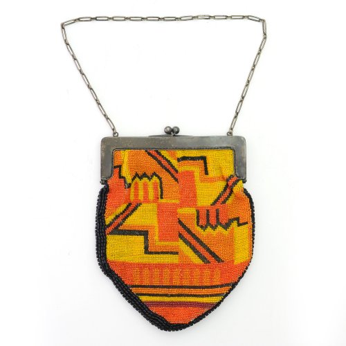 Art Deco bag with graphic pattern, c. 1920