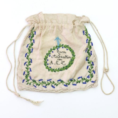 Souvenir pouch 'Zum Andenken von A.K.L.', 2nd half of the 19th century