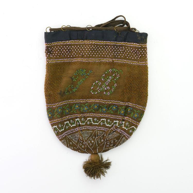 Bild 1 zu Objekt, Pouch with initials, 1st half of the 19th century, 159D 737