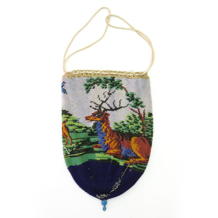 Bild 1 zu Objekt, Tabaksbeutel mit Jagdmotiv, um 1850, 157F 1147