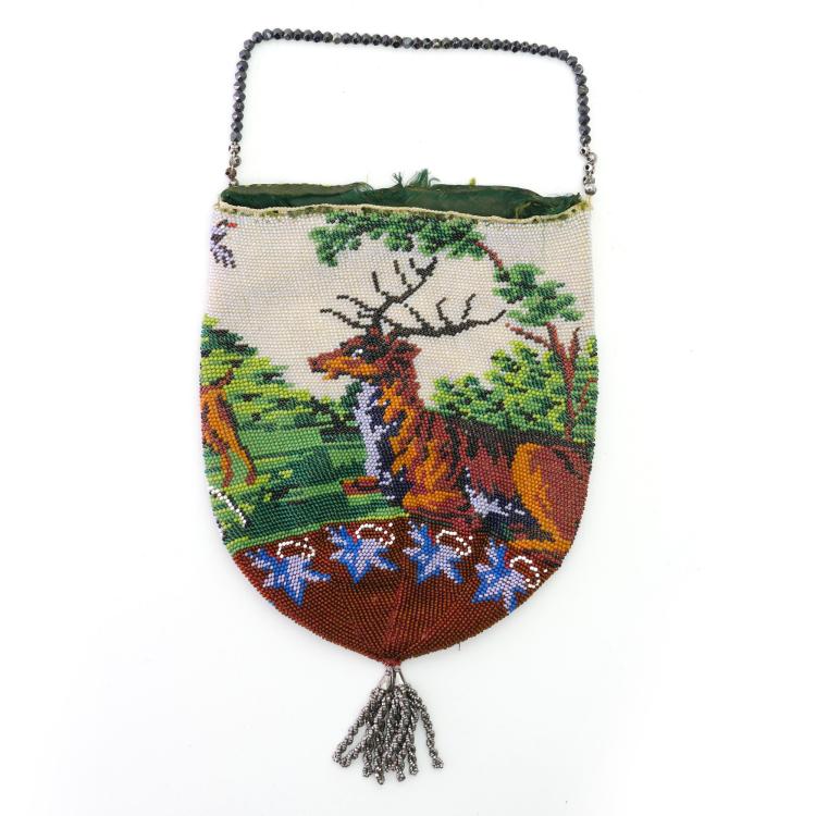 Bild 1 zu Objekt, Pouch with hunting motif, 2nd half of the 19th century, 159D 760