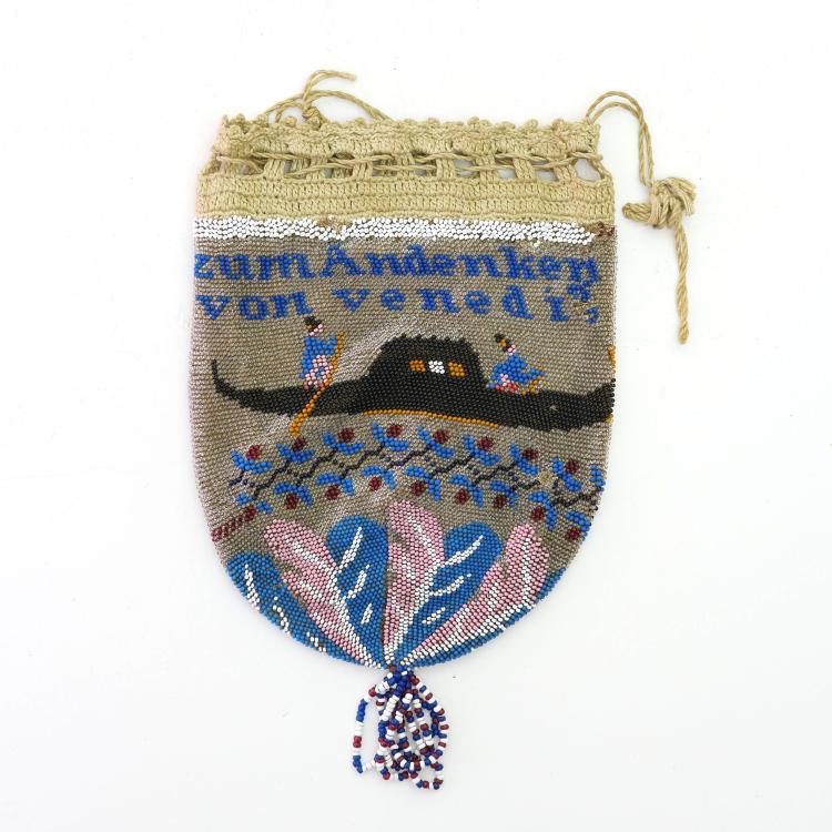 Hauptbild zu Objekt, Souvenirbeutel 'Zum Andenken von Venedig', um 1900, 157F 1255