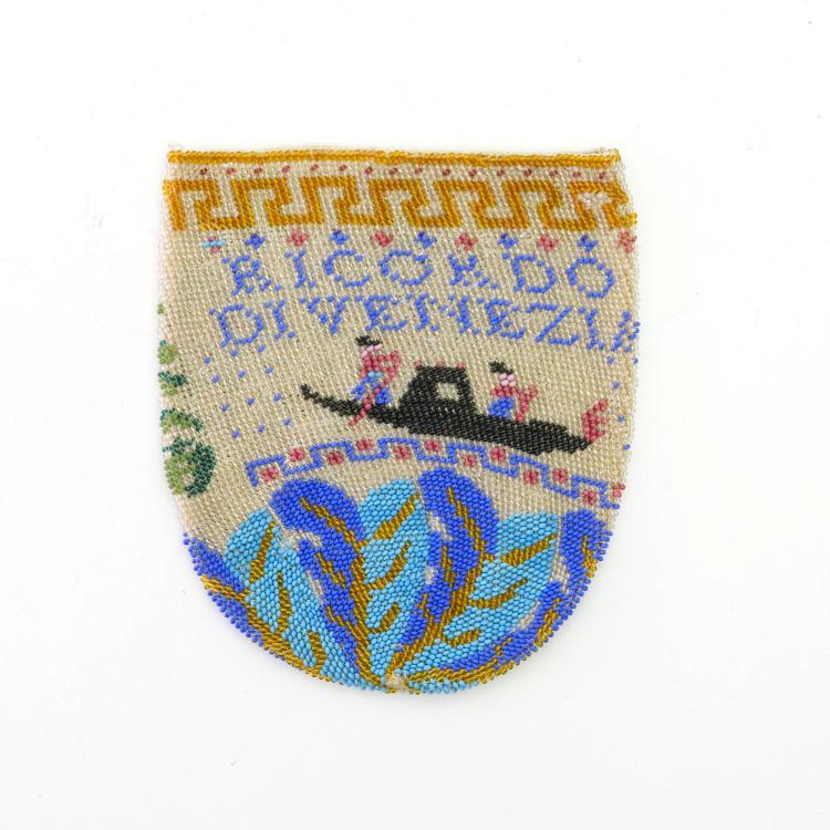 Hauptbild zu Objekt, Platte f&uuml;r einen Souvenirbeutel 'Ricordo di Venezia', um 1900, 157F 1256