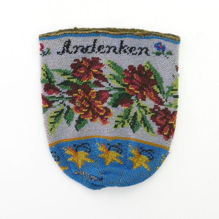 Hauptbild zu Objekt, Andenken-Beutel 'Zum Andenken', 1. H&auml;lfte 19.Jh., 159D 734