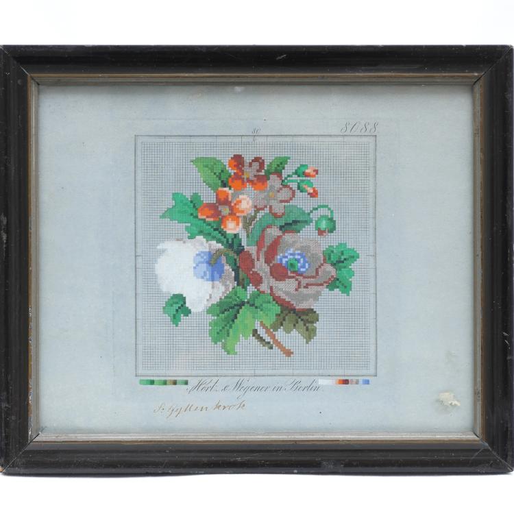 Hauptbild zu Objekt, Stickmuster, 19. Jh., 157F 1446