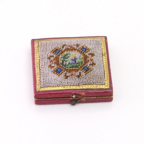 Box with game coins, 19th century