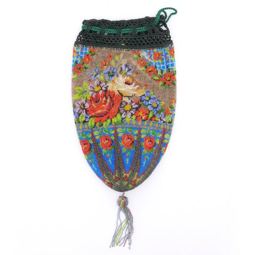 Pouch with flower motif, c. 1910