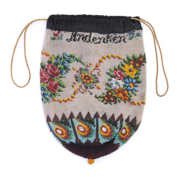 Hauptbild zu Objekt, Andenken-Beutel 'Zum Andenken', 2. H&auml;lfte 19. Jh., 159D 770