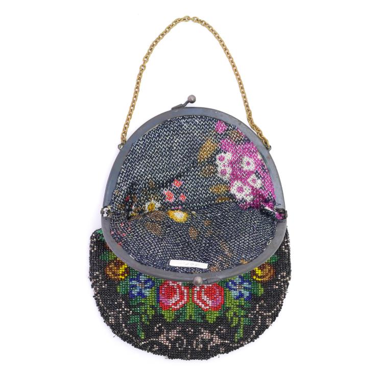 Bild 1 zu Objekt, Bag with wreath of flowers, 2nd half of the 19th century, 159D 789