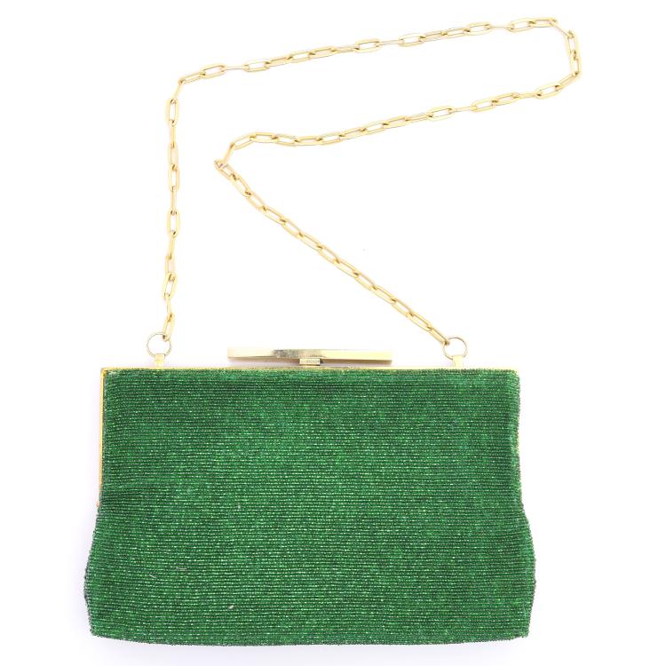 Bild 1 zu Objekt, Abendtasche mit Bl&uuml;te, 1960er Jahre, 157F 1387