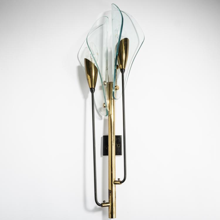 Hauptbild zu Objekt, Wall lamp similar to 'Dalia', c. 1955, Fontana Arte, Mailand (zugeschrieben), 155A 37