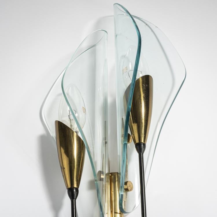 Bild 1 zu Objekt, Wall lamp similar to 'Dalia', c. 1955, Fontana Arte, Mailand (zugeschrieben), 155A 37