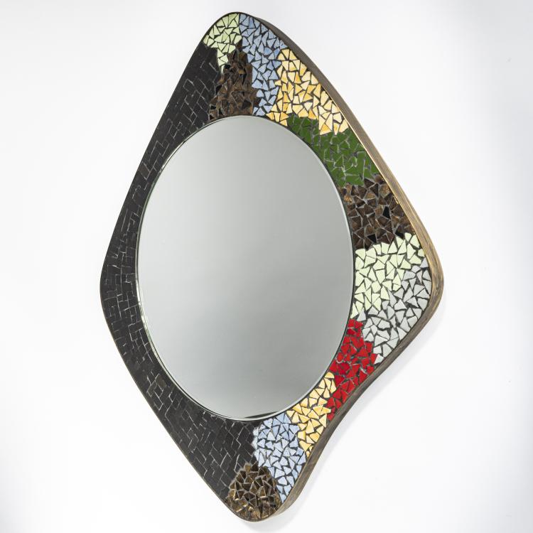 Hauptbild zu Objekt, Wall mirror, 1950s, Italien, 155A 73