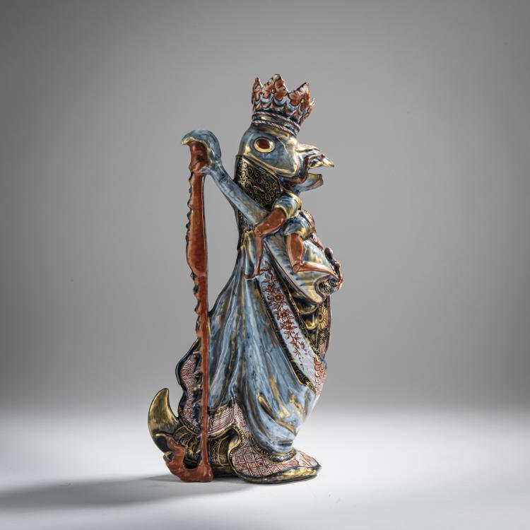 Hauptbild zu Objekt, 'Sauterelle' pitcher, c. 1882-84, Emile Gall&eacute;, Gall&eacute;, &Eacute;mile, Nancy, 156C 598