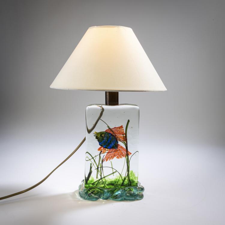 Hauptbild zu Objekt, Aquarium as a lamp base, c. 1960, Cenedese, Gino, Murano, 155C 937