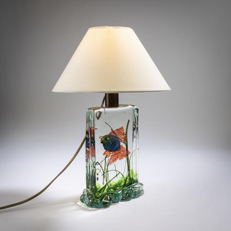 Bild 1 zu Objekt, Aquarium as a lamp base, c. 1960, Cenedese, Gino, Murano, 155C 937
