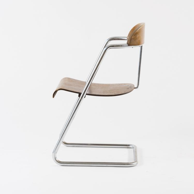 Hauptbild zu Objekt, Armlehnstuhl 'H-138', 1930er Jahre, Jindřich Halabala, Spojene UP Zavody, Hodonin, 155B 303