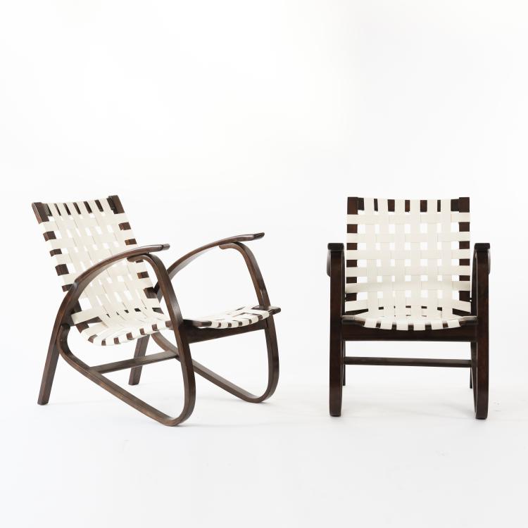 Hauptbild zu Objekt, Two armchairs, c. 1949, Jiři Vanek, &Uacute;luv, Bratislava, Tschechoslowakei, 155B 330