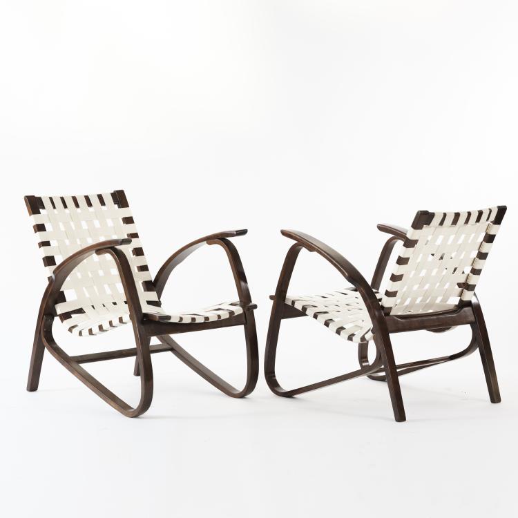 Bild 1 zu Objekt, Two armchairs, c. 1949, Jiři Vanek, &Uacute;luv, Bratislava, Tschechoslowakei, 155B 330