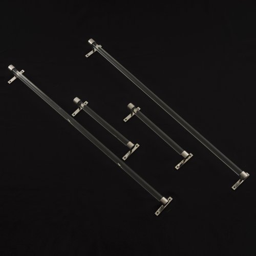 Four towel rails with brackets, 1989