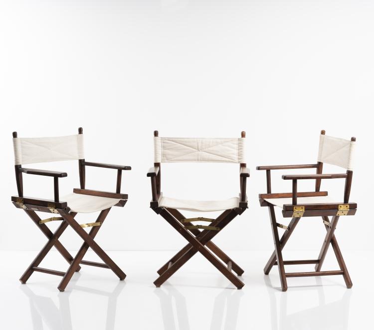 Hauptbild zu Objekt, Three 'Trip Trap' folding chairs, 1980s, Peter Karpf (attributed), Trip Trap, Aalborg, D&auml;nemark, 155B 570