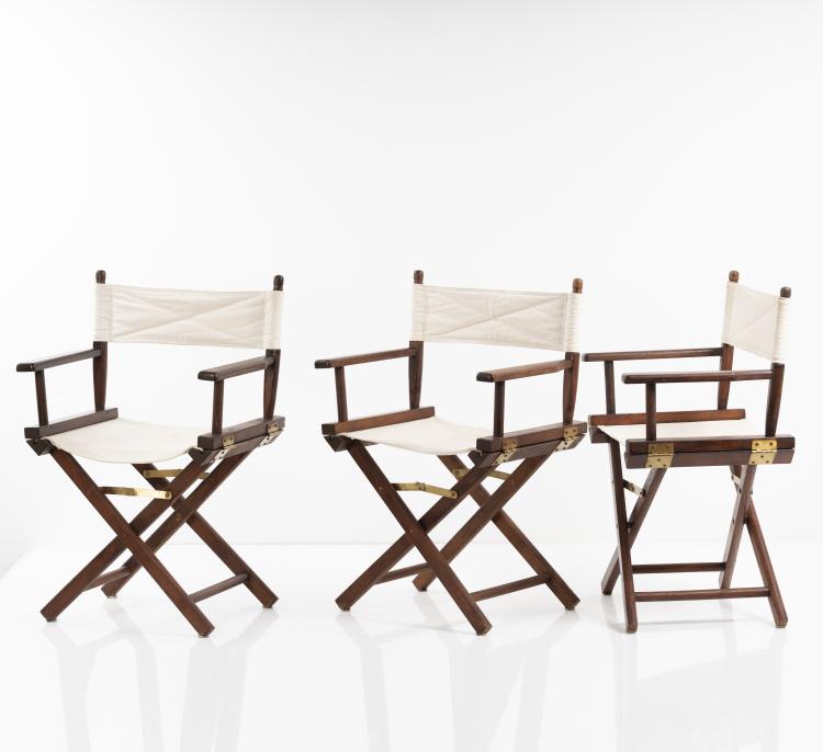 Bild 1 zu Objekt, Three 'Trip Trap' folding chairs, 1980s, Peter Karpf (attributed), Trip Trap, Aalborg, D&auml;nemark, 155B 570