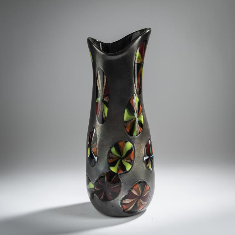 Hauptbild zu Objekt, 'Nerox Stellato' vase, 1954, Pollio Perelda, Toso, Fratelli, Murano, 155C 896