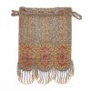 Cut steel pouch with geometric pattern, c. 1920