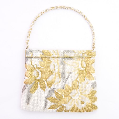 Evening bag with stylised sunflowers, 20th century