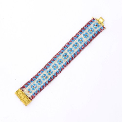 Bracelet with stylised flowers, 19th century