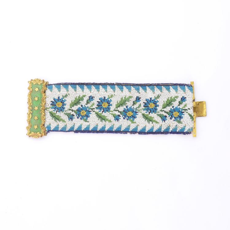 Hauptbild zu Objekt, Bracelet with forget-me-nots, 2nd half of the 19th century, 159D 945