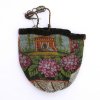 Pouch with house, memorial and flower motifs, 2nd half of the 19th century