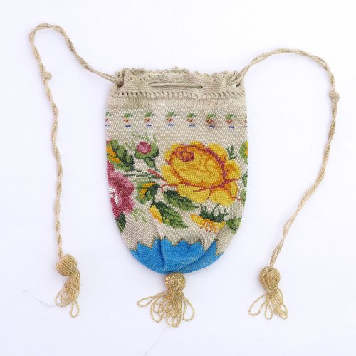 Pouch with floral border, 2nd half of the 19th century