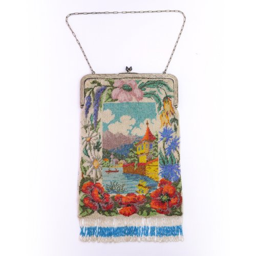 Bag with landscape motif, c. 1900