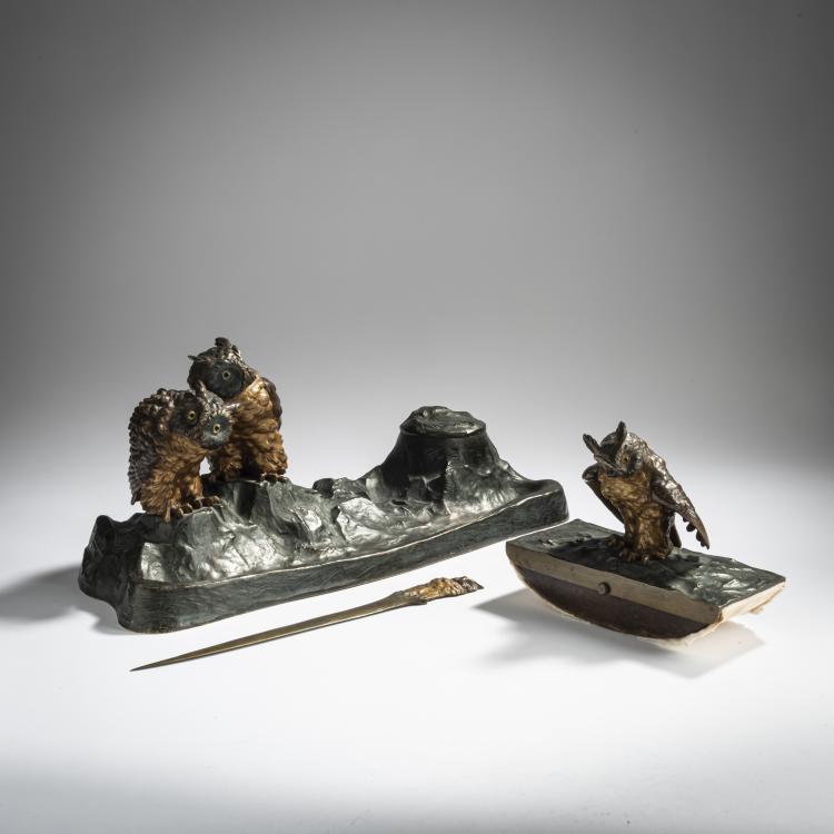 Hauptbild zu Objekt, 'Owls' writing set, c. 1900, Wien, 156C 579