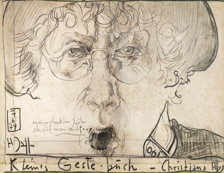 Hauptbild zu Objekt, Kleines Geste-Buch, 1974, Horst Janssen, 155B 637