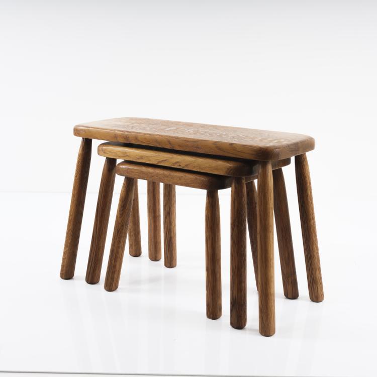 Bild 1 zu Objekt, Drei Beistelltische / Hocker, 1960er Jahre, Niederlande, 155B 507