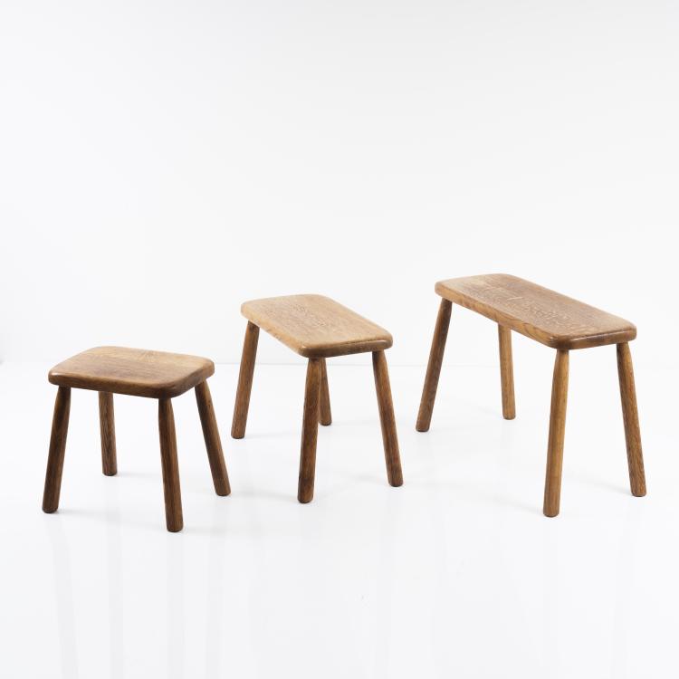 Bild 2 zu Objekt, Drei Beistelltische / Hocker, 1960er Jahre, Niederlande, 155B 507