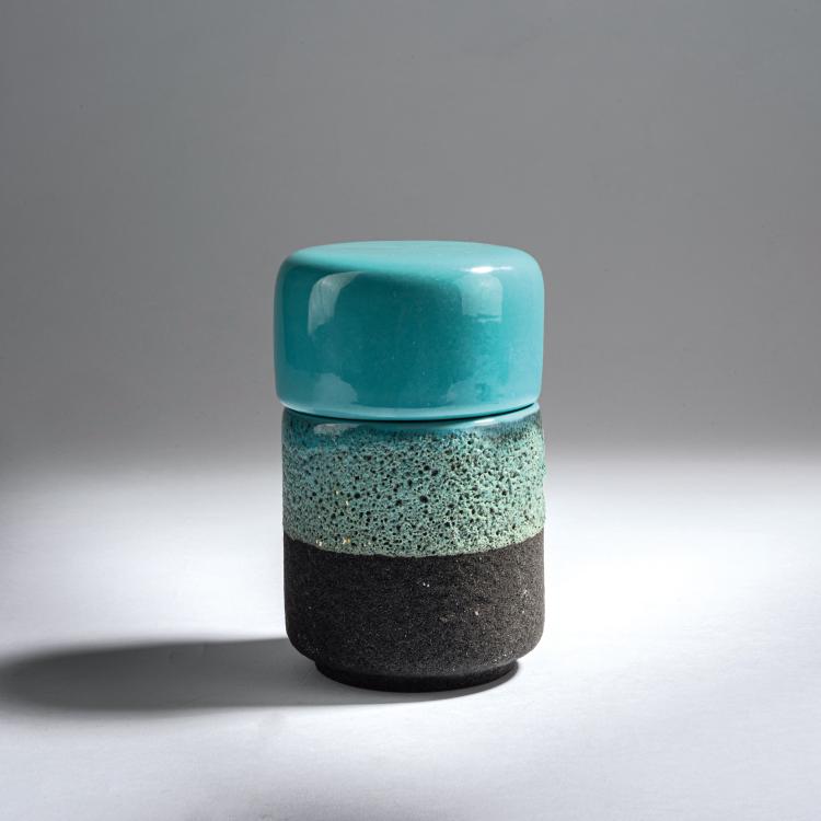 Hauptbild zu Objekt, Box and cover '198-C', 1955, Ettore Sottsass, Bitossi, Montelupo; Il Sestante, Mailand, 155A 89