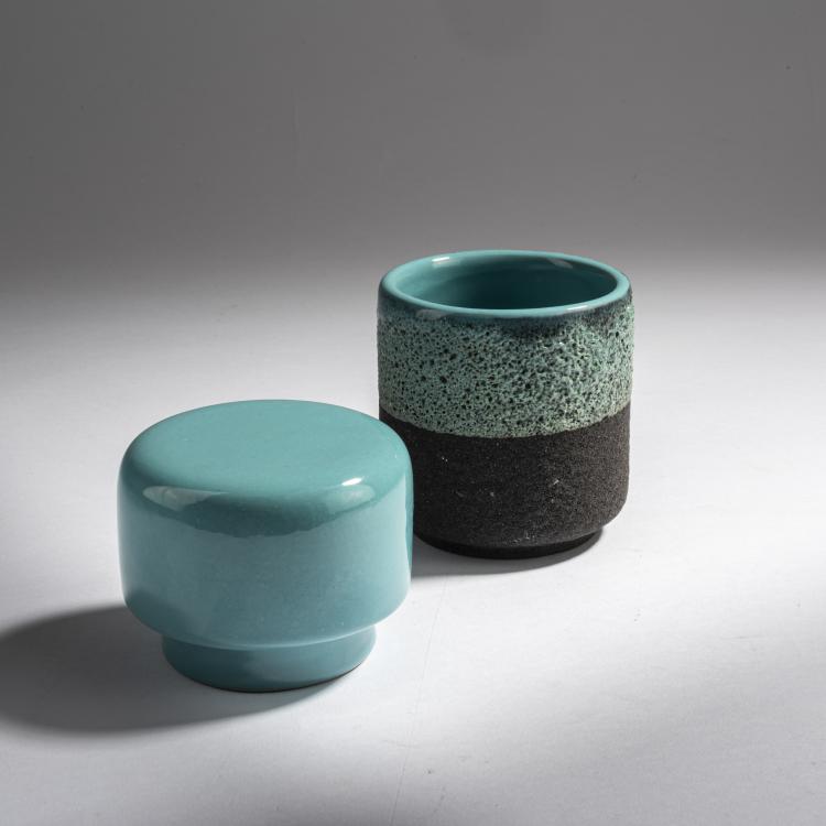 Bild 1 zu Objekt, Box and cover '198-C', 1955, Ettore Sottsass, Bitossi, Montelupo; Il Sestante, Mailand, 155A 89