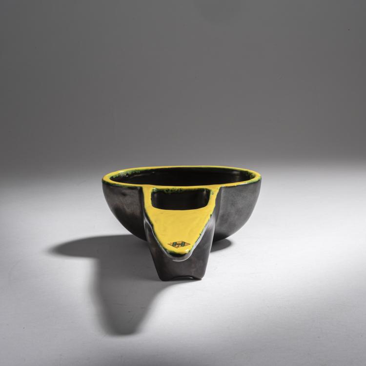 Bild 1 zu Objekt, Handgeformte Bonbon-Schale '194-A', 1958, Ettore Sottsass, Bitossi, Montelupo; Il Sestante, Mailand, 155A 88