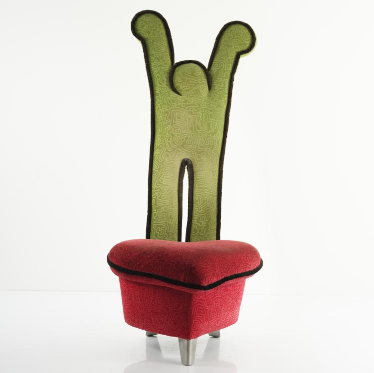 Hauptbild zu Objekt, 'Hurrah' high-back chair, c. 1998, Keith Haring (after), Bretz, Gensingen, 155B 584