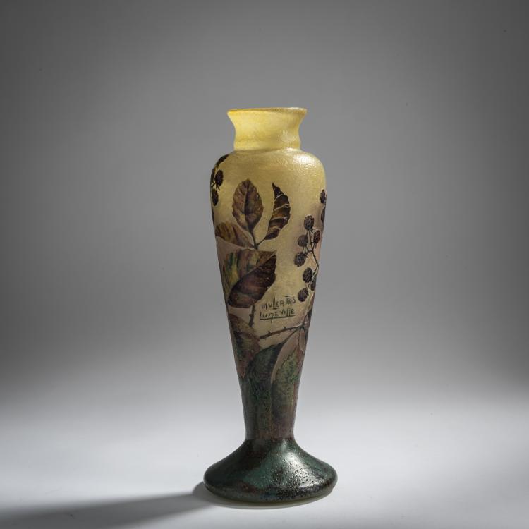 Bild 2 zu Objekt, Vase 'Le M&ucirc;rier', um 1920, Muller Fr&egrave;res, Lun&eacute;ville, 156B 250